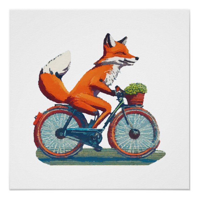Fox Bicycle Poster (Vorderseite)
