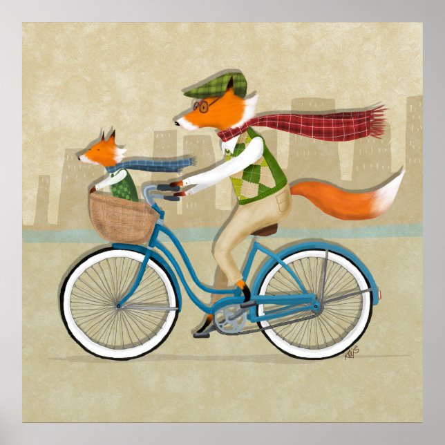 Fox Bike Ride Poster (Vorne)
