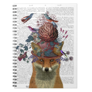 Fox Birdkeeper mit Artichoke Notizblock