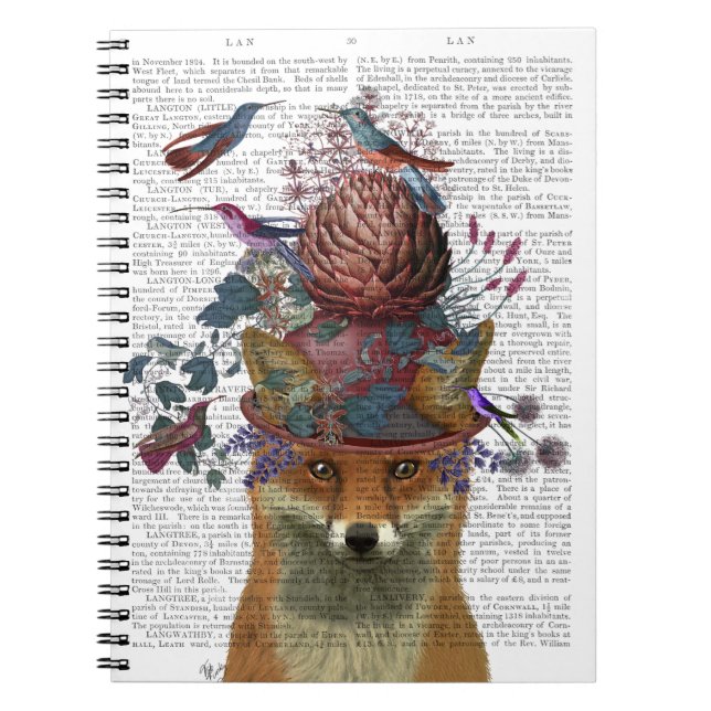 Fox Birdkeeper mit Artichoke Notizblock (Vorderseite)