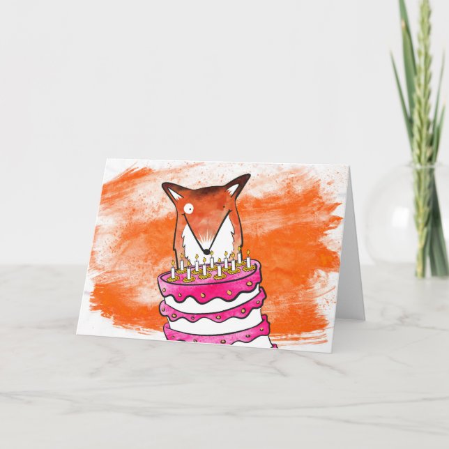 Fox Birthday Card Karte (Vorderseite)