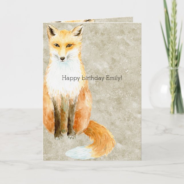 Fox Birthday Karte (Vorderseite)