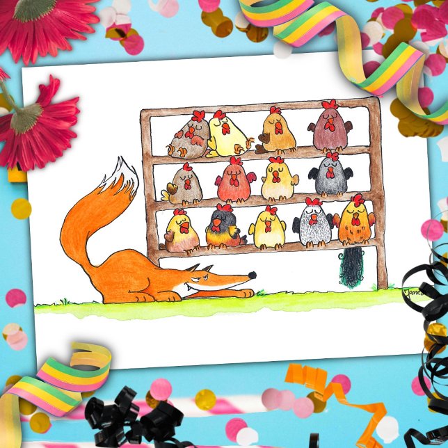 FOX BIRTHDAY ÜBERRASCHENDE Postkarte (Von Creator hochgeladen)