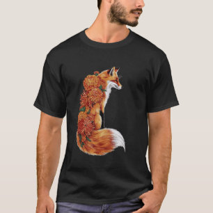 Fox-Blume Tier Natur Wildtiere Blumenfox T-Shirt