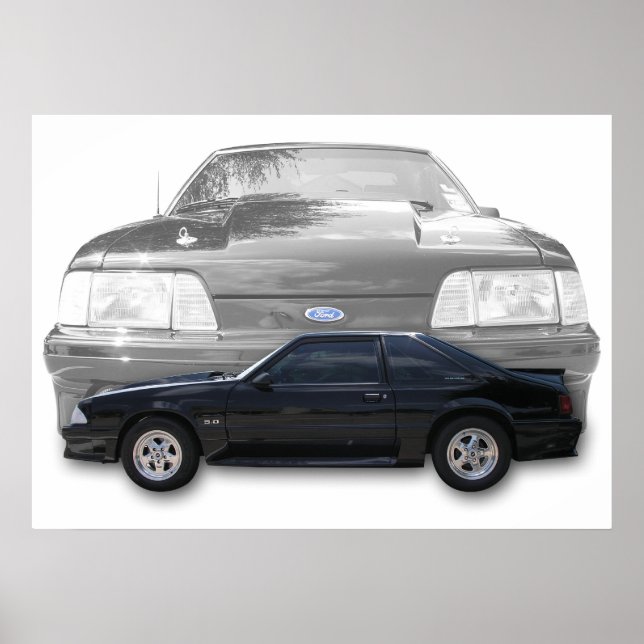 Fox Body Mustang GT Poster (Vorne)