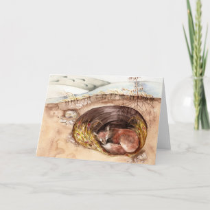 Fox Borrow Feiertagskarte