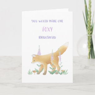 Fox Bridesmaid Vorschlagskarte Karte