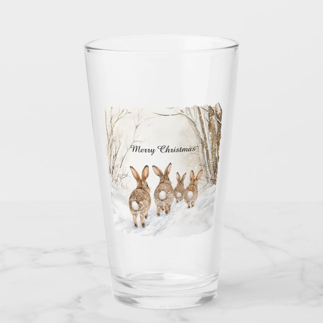 Fox Bunny Rabbit Best Friends Forever Glas (Vorderseite)