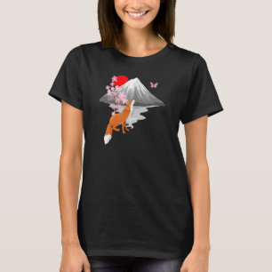 Fox Butterfly mit Cherry Blossom mit japanischer S T-Shirt