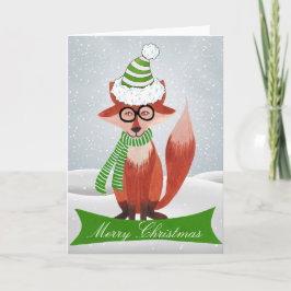Fox Christmas Card Feiertagskarte