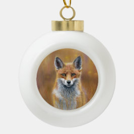 Fox Christmas Decoration Keramik Kugel-Ornament