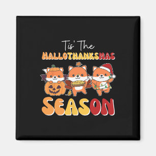 Fox Christmas Halloween Das Hallothanksmas Se Magnet