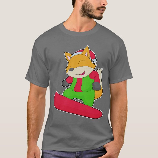 Fox Christmas Snowboard T-Shirt (Vorderseite)
