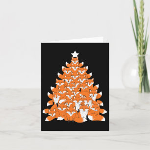 Fox Christmas Tree Fox Xmas Tree Funny Fox Christm Karte