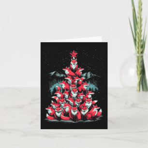 Fox Christmas Tree Fox Xmas Tree Women & amp; Boys Karte
