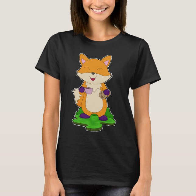 Fox Coffee Cookie T-Shirt (Vorderseite)