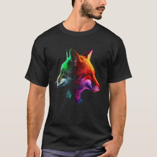 Fox Colourful Fantasy  Animal Fox T-Shirt