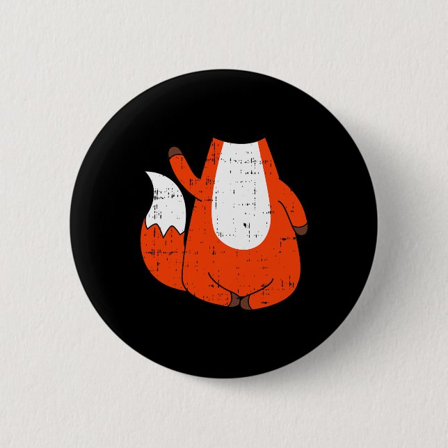 Fox Costume Niedlich Easy Animal Halloween-Geschen Button (Vorderseite)