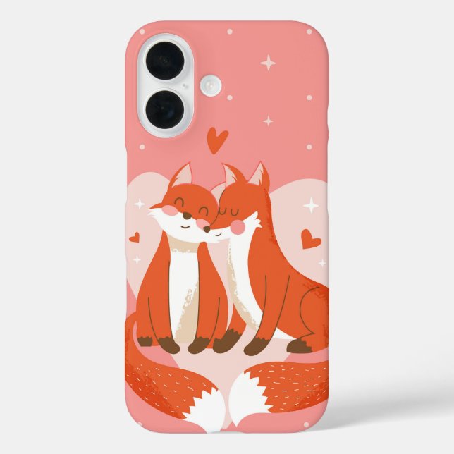 Fox Couple in Liebe Case-Mate iPhone Hülle (Rückseite)