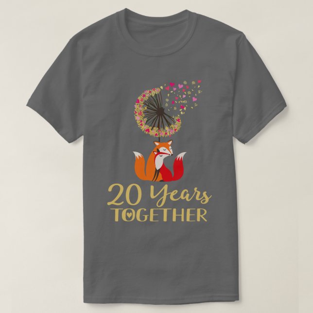 Fox Couple zum 20. Jahrestag T-Shirt (Design vorne)