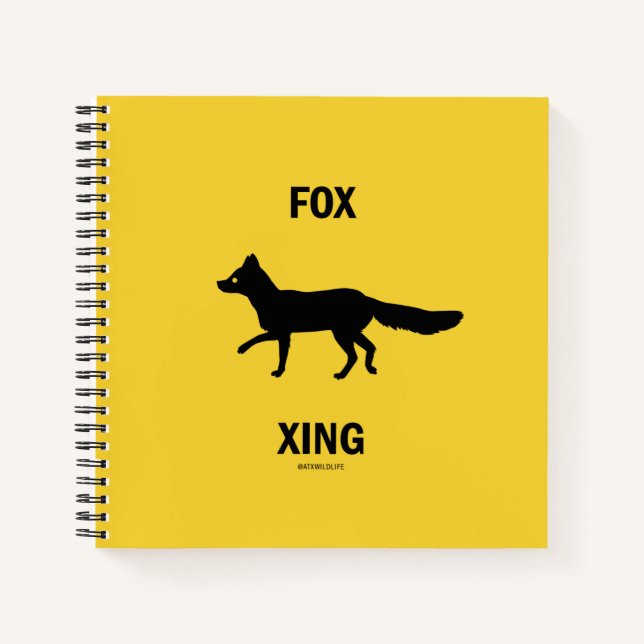 Fox Crossing Graph Paper Notebook Notizbuch (Vorderseite)