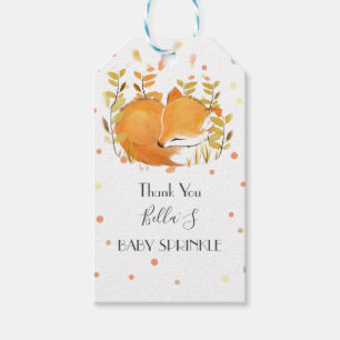 Fox Cub Baby Sprinkle Baby Dusche Geschenkanhänger