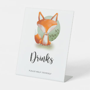 Fox Cub - Getränke helfen Ihnen Sockelschild