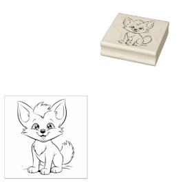 Fox Cub Gummistempel