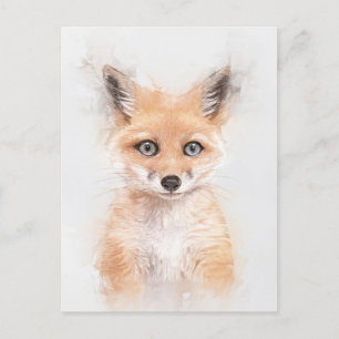 Fox Cub Portrait Postkarte