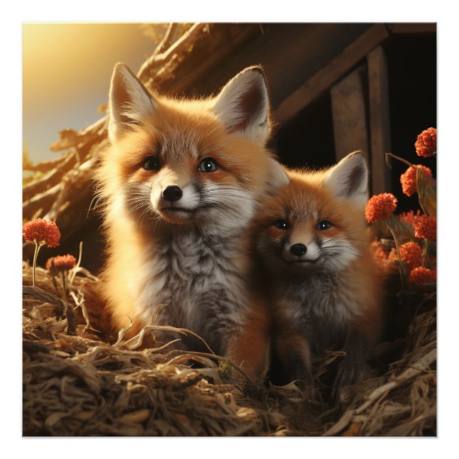 Fox Cubs Fotodruck (Vorne)