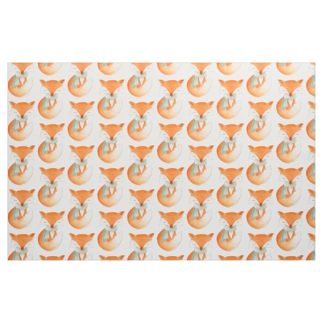 Fox Cut Aquarellkunst gemustertes Gewebe Stoff (Fat Quarter (45,7 x 55,9 cm))