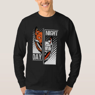 Fox Day Night Gaming I Headset Animal Fox Gamer Wi T-Shirt