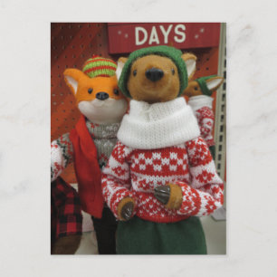 Fox & Deer Dekoration Postkarte