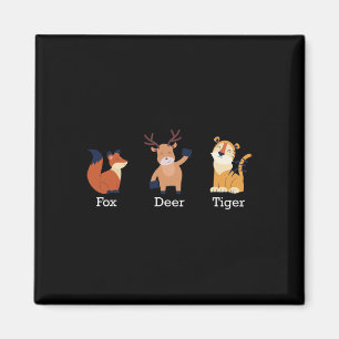 Fox Deer Tiger Tiere subtil Anti Trump Magnet