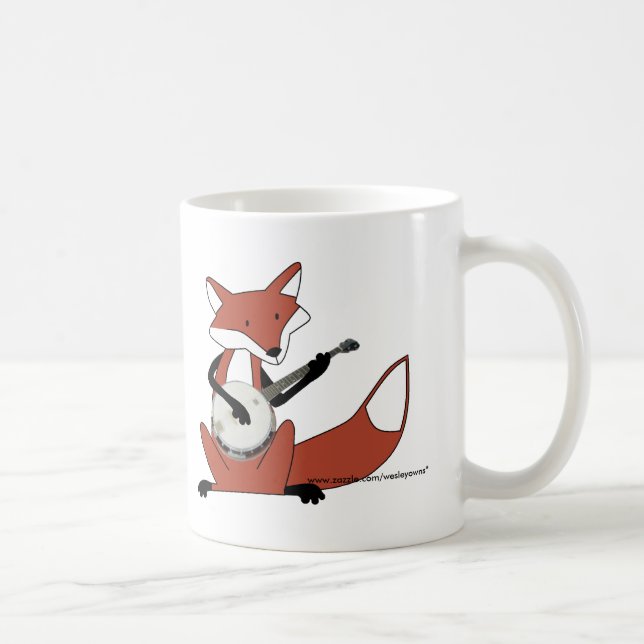 Fox, der das Banjo spielt Kaffeetasse (Rechts)