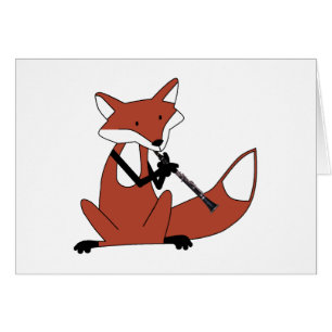 Fox, der den Clarinet spielt