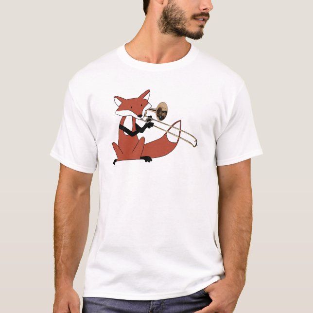 Fox, der den Trombone spielt T-Shirt (Vorderseite)