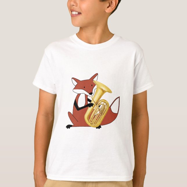 Fox, der den Tuba spielt T-Shirt (Vorderseite)