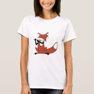 Fox, der die Flöte spielt T-Shirt