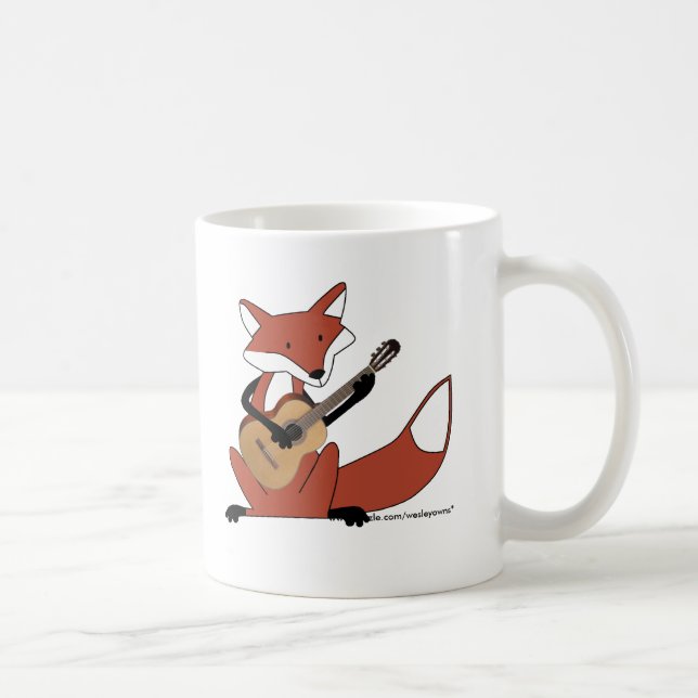 Fox, der die Gitarre spielt Kaffeetasse (Rechts)