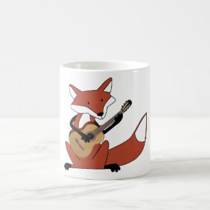 Fox, der die Gitarre spielt Tasse