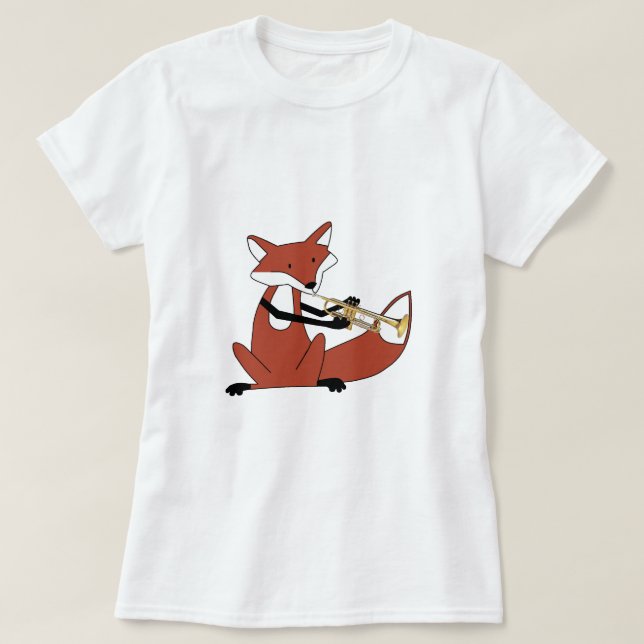 Fox, der die Trompete spielt T-Shirt (Design vorne)