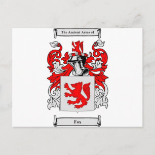 Fox (deutsch) Wappen Postkarte