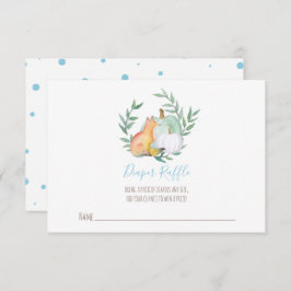 Fox Diaper Raffeleinlage - November Babydusche Einladung