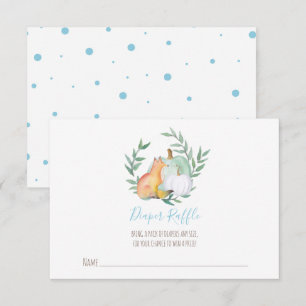 Fox Diaper Raffeleinlage - November Babydusche Einladung