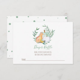 Fox Diaper Raffle Card - Neutral Fall Baby Shower Einladung