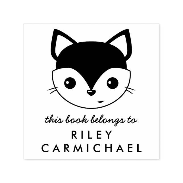 Fox dieses Buch gehört zum Individuelle Name Permastempel (Design)