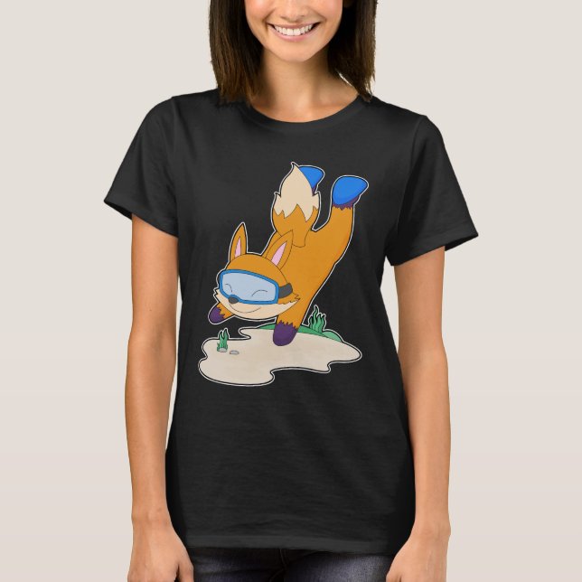Fox Diver Schwimmbrille Tauchen T-Shirt (Vorderseite)