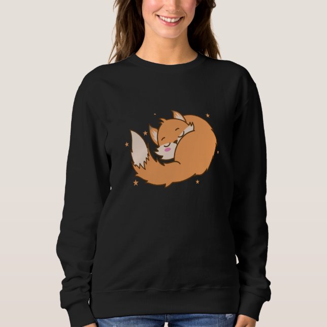 Fox dreaming Animal Nature Environment red Fox Sweatshirt (Vorderseite)