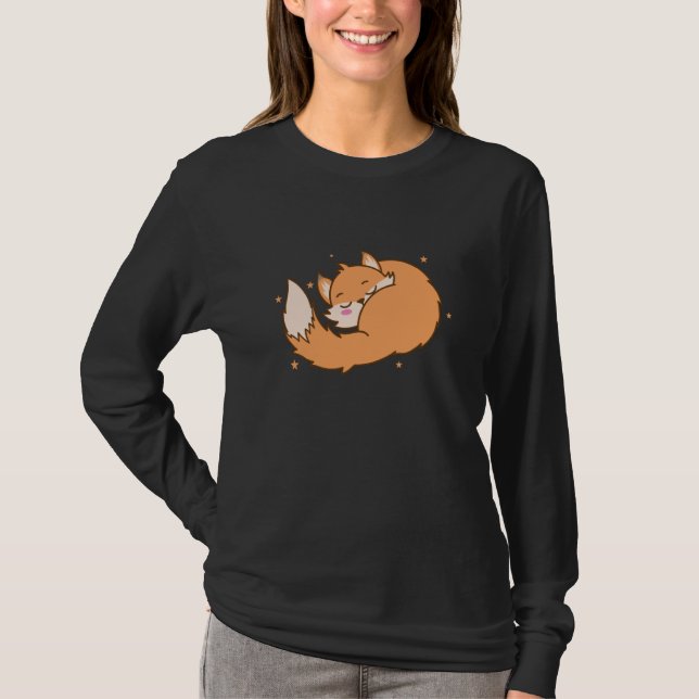 Fox dreaming Animal Nature Environment red Fox T-Shirt (Vorderseite)